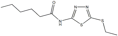 N-[5-(ethylsulfanyl)-1,3,4-thiadiazol-2-yl]hexanamide 结构式