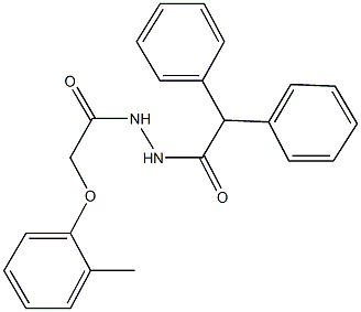 N'-[(2-methylphenoxy)acetyl]-2,2-diphenylacetohydrazide 结构式