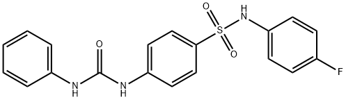 4-[(anilinocarbonyl)amino]-N-(4-fluorophenyl)benzenesulfonamide 结构式