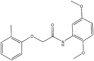 N-(2,5-dimethoxyphenyl)-2-(2-methylphenoxy)acetamide 结构式