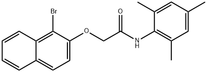 2-[(1-bromo-2-naphthyl)oxy]-N-mesitylacetamide 结构式