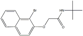 2-[(1-bromo-2-naphthyl)oxy]-N-(tert-butyl)acetamide 结构式