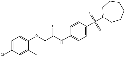 N-[4-(azepan-1-ylsulfonyl)phenyl]-2-(4-chloro-2-methylphenoxy)acetamide 结构式