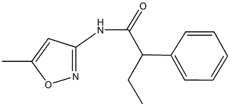 N-(5-methyl-3-isoxazolyl)-2-phenylbutanamide 结构式