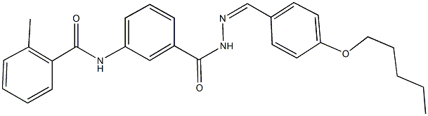 2-methyl-N-[3-({2-[4-(pentyloxy)benzylidene]hydrazino}carbonyl)phenyl]benzamide 结构式