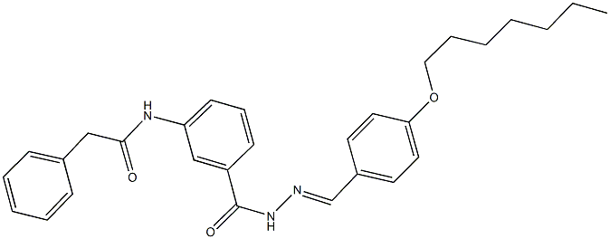 N-[3-({2-[4-(heptyloxy)benzylidene]hydrazino}carbonyl)phenyl]-2-phenylacetamide 结构式