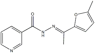 N'-[1-(5-methyl-2-furyl)ethylidene]nicotinohydrazide 结构式