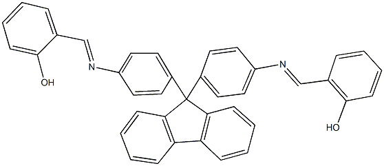 2-({[4-(9-{4-[(2-hydroxybenzylidene)amino]phenyl}-9H-fluoren-9-yl)phenyl]imino}methyl)phenol 结构式