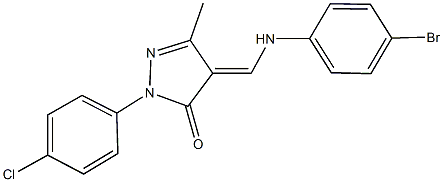 4-[(4-bromoanilino)methylene]-2-(4-chlorophenyl)-5-methyl-2,4-dihydro-3H-pyrazol-3-one 结构式