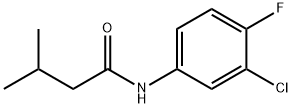 N-(3-chloro-4-fluorophenyl)-3-methylbutanamide 结构式