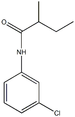 N-(3-chlorophenyl)-2-methylbutanamide 结构式