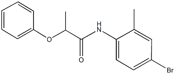 N-(4-bromo-2-methylphenyl)-2-phenoxypropanamide 结构式