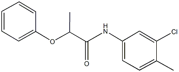 N-(3-chloro-4-methylphenyl)-2-phenoxypropanamide 结构式