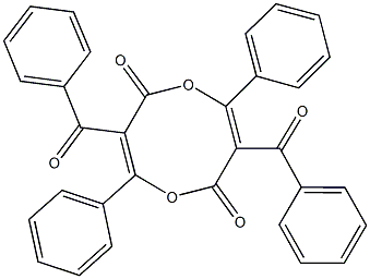 3,7-dibenzoyl-4,8-diphenyl-2H,6H-1,5-dioxocine-2,6-dione 结构式