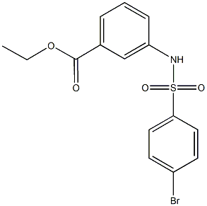 ethyl 3-{[(4-bromophenyl)sulfonyl]amino}benzoate 结构式