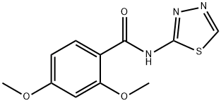 2,4-dimethoxy-N-(1,3,4-thiadiazol-2-yl)benzamide 结构式