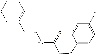 2-(4-chlorophenoxy)-N-[2-(1-cyclohexen-1-yl)ethyl]acetamide 结构式