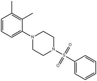 1-(2,3-dimethylphenyl)-4-(phenylsulfonyl)piperazine 结构式