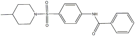 N-{4-[(4-methyl-1-piperidinyl)sulfonyl]phenyl}benzamide 结构式