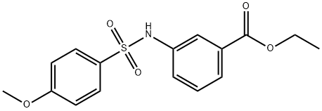 ethyl3-{[(4-methoxyphenyl)sulfonyl]amino}benzoate 结构式