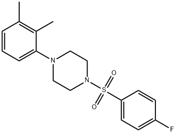 1-(2,3-dimethylphenyl)-4-[(4-fluorophenyl)sulfonyl]piperazine 结构式