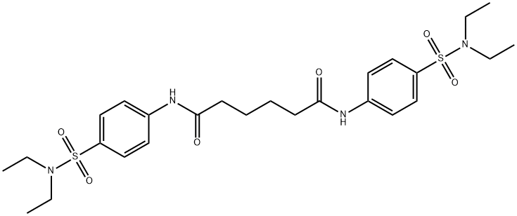 N~1~,N~6~-bis{4-[(diethylamino)sulfonyl]phenyl}hexanediamide 结构式