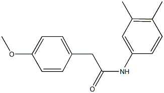 N-(3,4-dimethylphenyl)-2-(4-methoxyphenyl)acetamide 结构式