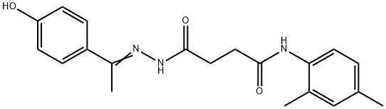 N-(2,4-dimethylphenyl)-4-{2-[1-(4-hydroxyphenyl)ethylidene]hydrazino}-4-oxobutanamide 结构式