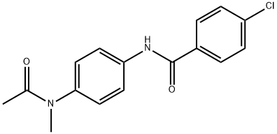 N-{4-[acetyl(methyl)amino]phenyl}-4-chlorobenzamide 结构式