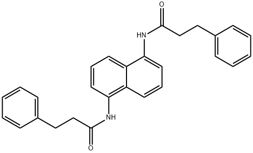 3-phenyl-N-{5-[(3-phenylpropanoyl)amino]-1-naphthyl}propanamide 结构式