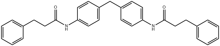 3-phenyl-N-(4-{4-[(3-phenylpropanoyl)amino]benzyl}phenyl)propanamide 结构式
