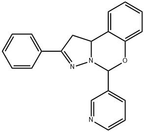 2-phenyl-5-(3-pyridinyl)-1,10b-dihydropyrazolo[1,5-c][1,3]benzoxazine 结构式