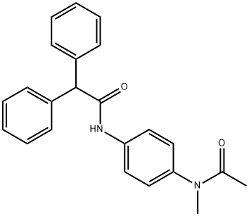N-{4-[acetyl(methyl)amino]phenyl}-2,2-diphenylacetamide 结构式