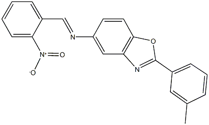 5-({2-nitrobenzylidene}amino)-2-(3-methylphenyl)-1,3-benzoxazole 结构式