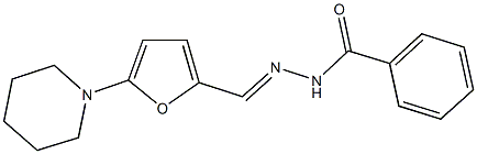 N'-{[5-(1-piperidinyl)-2-furyl]methylene}benzohydrazide 结构式