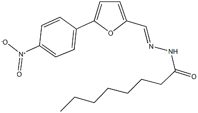 N'-[(5-{4-nitrophenyl}-2-furyl)methylene]octanohydrazide 结构式