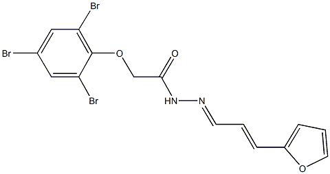 N'-[3-(2-furyl)-2-propenylidene]-2-(2,4,6-tribromophenoxy)acetohydrazide 结构式