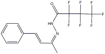 2,2,3,3,4,4,4-heptafluoro-N'-(1-methyl-3-phenyl-2-propenylidene)butanohydrazide 结构式