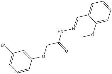 2-(3-bromophenoxy)-N'-(2-methoxybenzylidene)acetohydrazide 结构式