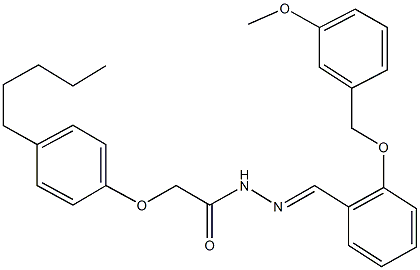 N'-{2-[(3-methoxybenzyl)oxy]benzylidene}-2-(4-pentylphenoxy)acetohydrazide 结构式