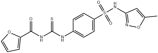 4-{[(2-furoylamino)carbothioyl]amino}-N-(5-methyl-3-isoxazolyl)benzenesulfonamide 结构式