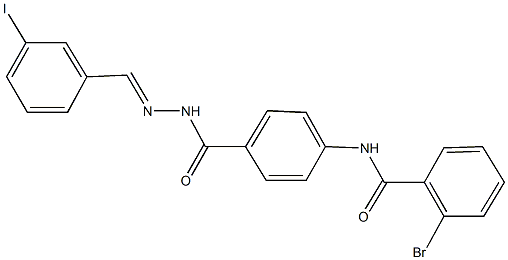 2-bromo-N-(4-{[2-(3-iodobenzylidene)hydrazino]carbonyl}phenyl)benzamide 结构式