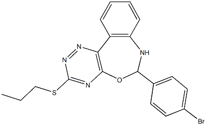 6-(4-bromophenyl)-3-(propylsulfanyl)-6,7-dihydro[1,2,4]triazino[5,6-d][3,1]benzoxazepine 结构式