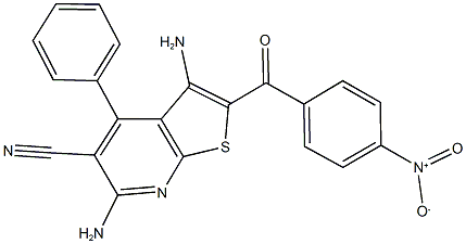 3,6-diamino-2-(4-nitrobenzoyl)-4-phenylthieno[2,3-b]pyridine-5-carbonitrile 结构式
