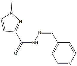1-methyl-N'-(4-pyridinylmethylene)-1H-pyrazole-3-carbohydrazide 结构式