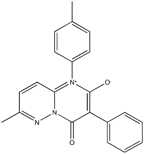 7-methyl-1-(4-methylphenyl)-4-oxo-3-phenyl-4H-pyrimido[1,2-b]pyridazin-1-ium-2-olate 结构式