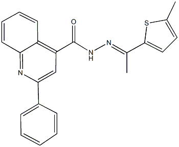 N'-[1-(5-methyl-2-thienyl)ethylidene]-2-phenyl-4-quinolinecarbohydrazide 结构式