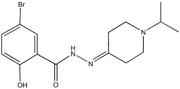 5-bromo-2-hydroxy-N'-(1-isopropyl-4-piperidinylidene)benzohydrazide 结构式
