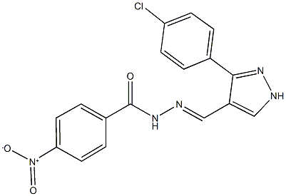 N'-{[3-(4-chlorophenyl)-1H-pyrazol-4-yl]methylene}-4-nitrobenzohydrazide 结构式