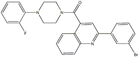 2-(3-bromophenyl)-4-{[4-(2-fluorophenyl)-1-piperazinyl]carbonyl}quinoline 结构式